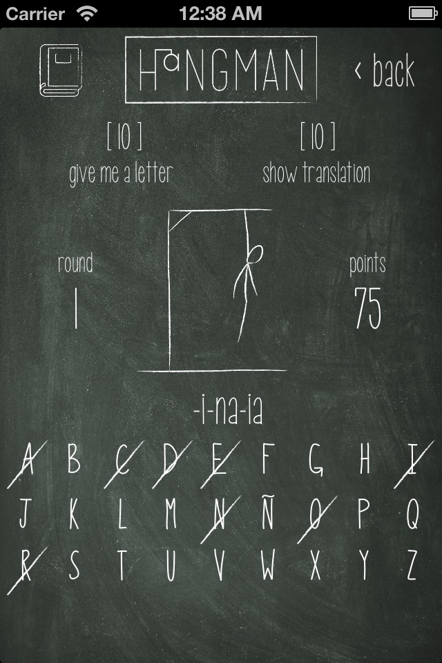 Hangman for Spanish learners screenshot 3