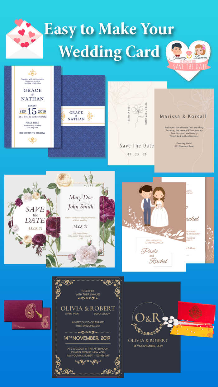 Wedding Card Maker RSVP 2020
