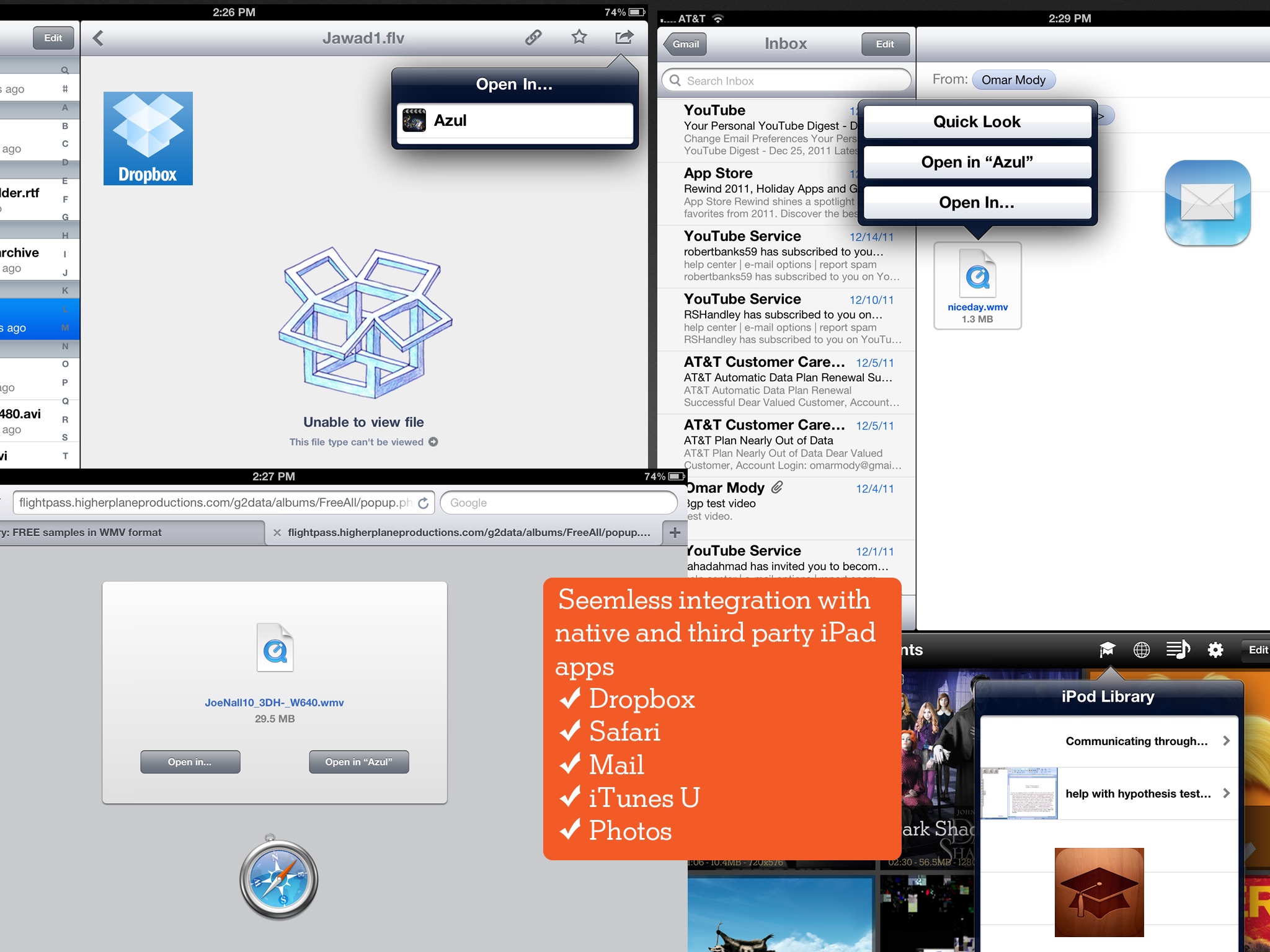 Azul - Video player for iPad screenshot 4