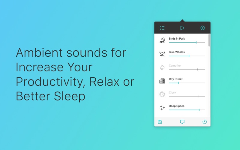 Screenshot Noizio — focus, relax, sleep