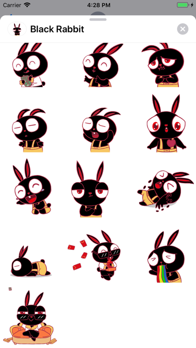 Black Rabbit Stickers screenshot 2