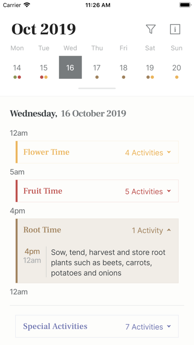 Biodynamic Gardening Calendar screenshot 2