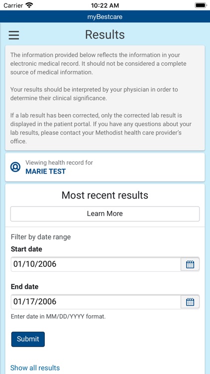 Methodist Patient Portal