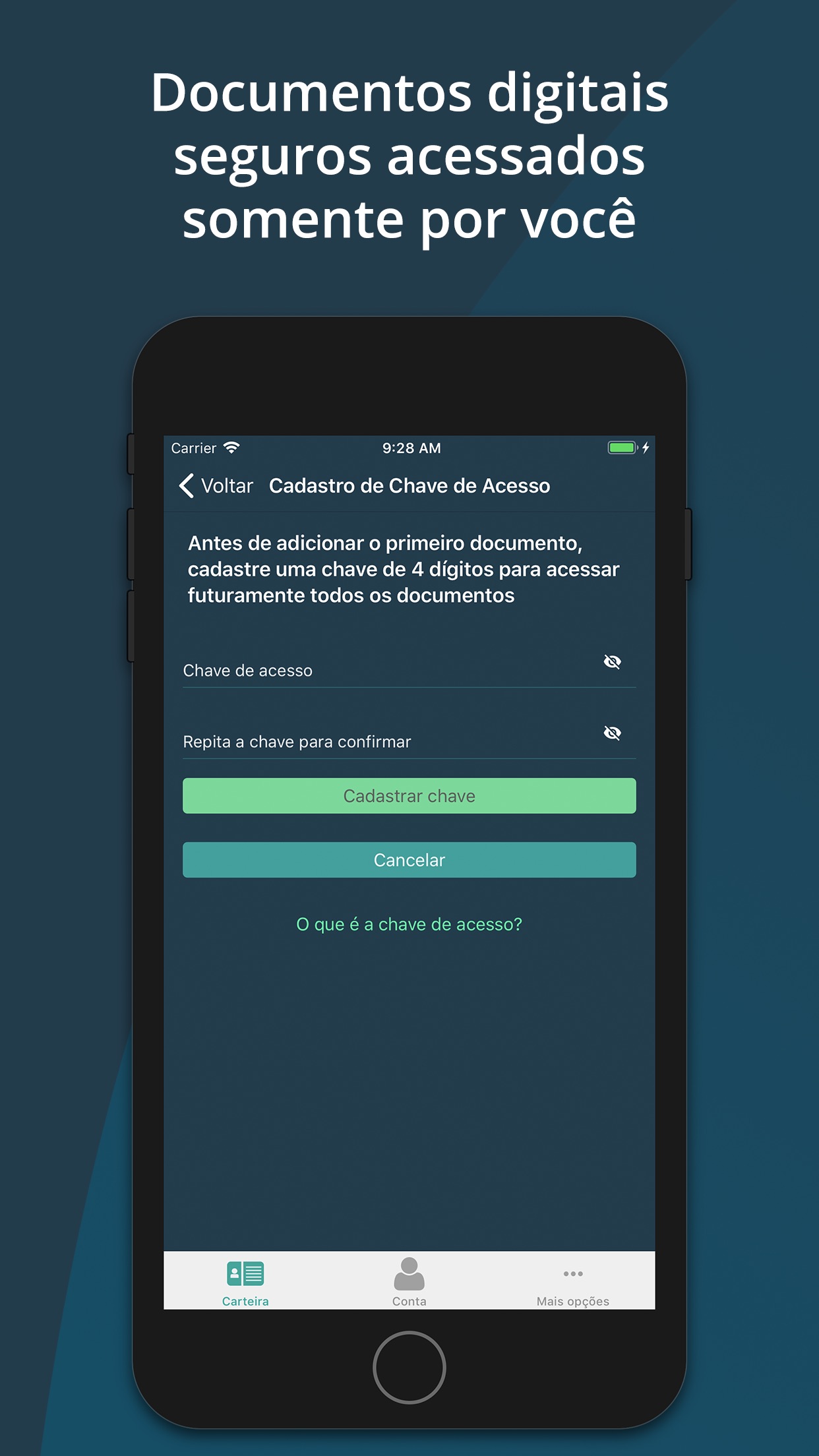 Screenshot do app Carteira Digital de Trânsito
