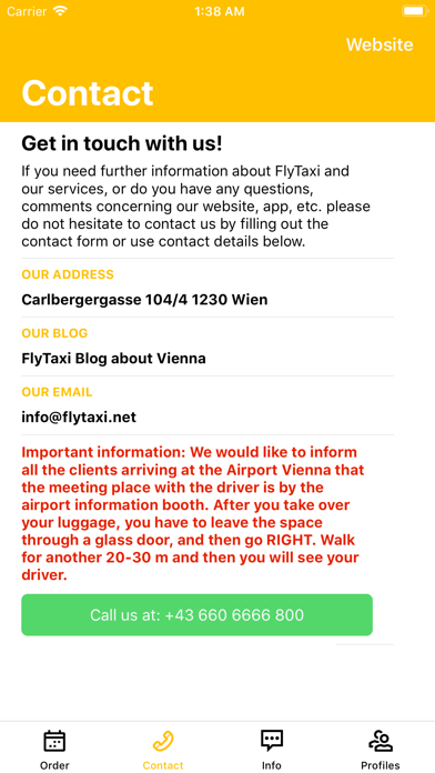 FlyTaxi Vienna screenshot 2
