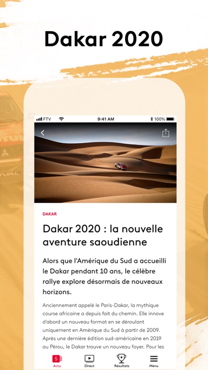 France tv sport : Dakar 2020 screenshot-0