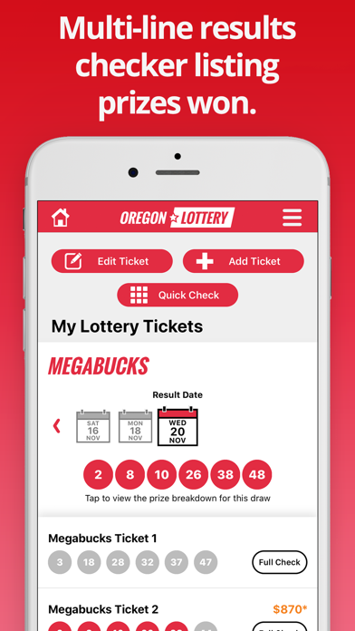 Oregon Lottery Numbers screenshot 3