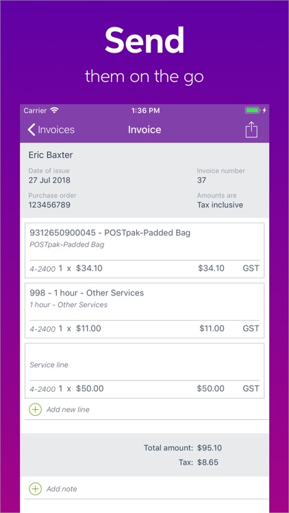 Invoices for Essentials