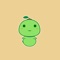 A cute green bean sprout sticker app