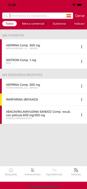 Screenshot 3 Vademecum Internacional iphone