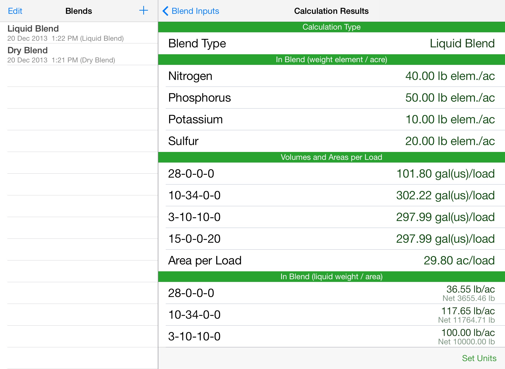 Fertilizer Blend Calculator screenshot 3