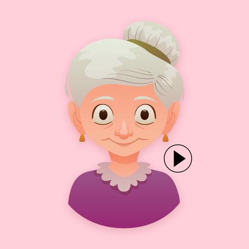 Old Lady Stickers Animated