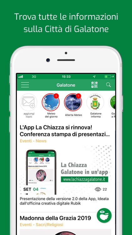 LaChiazza, Galatone in una App