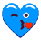 App Icon for Heart Blue Love Emoji Stickers App in Uruguay IOS App Store