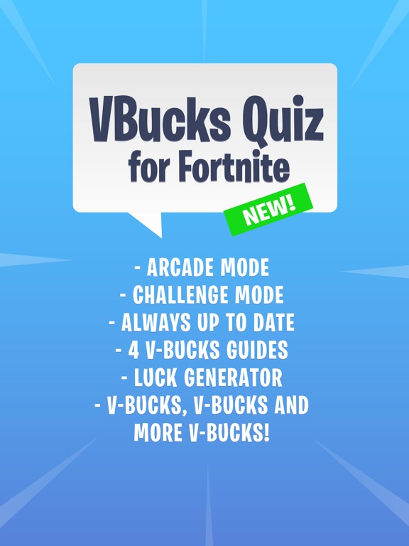 screenshot 1 for vbucks quiz for fortnite - cube gaming fortnite v bucks