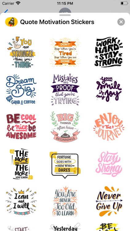 Quote Motivation Stickers