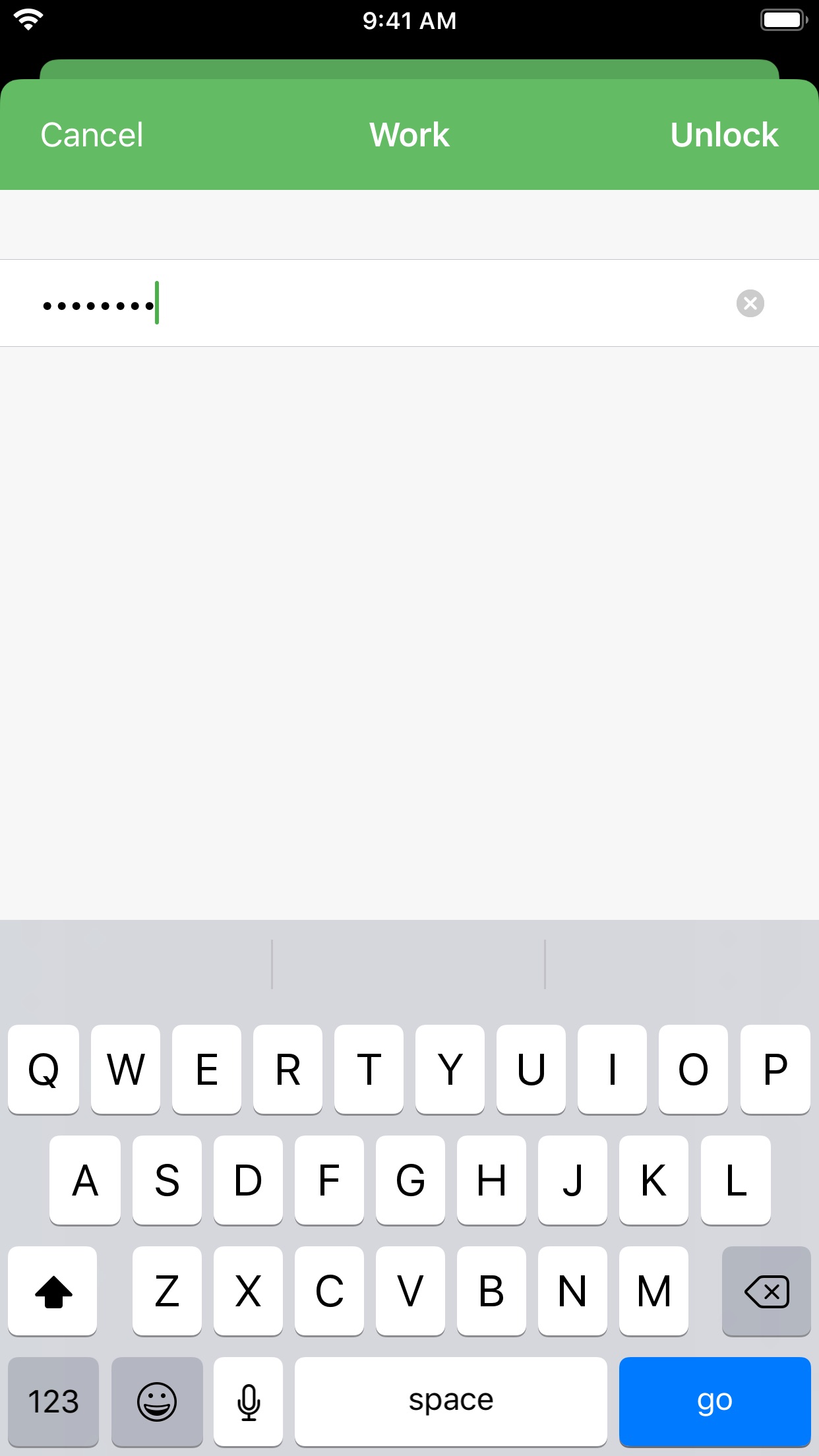 Screenshot do app Cryptomator