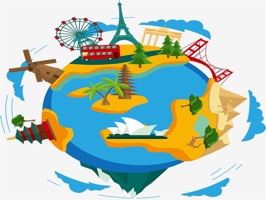 The LandmarkNH is a small sticker, which are show the 35 Landmark sticker in cartoon