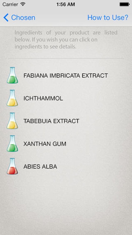 Cosmetic Ingredients Analyser