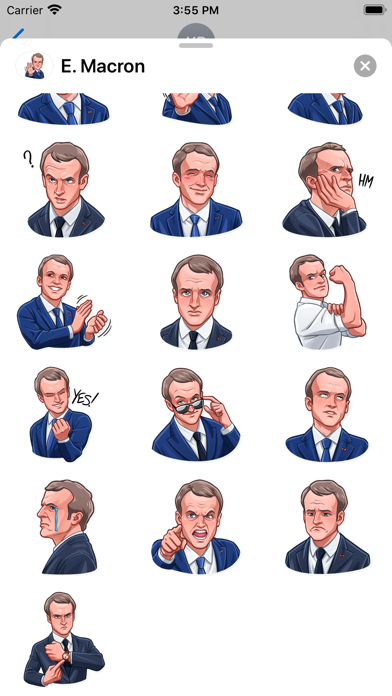 E. Macron Stickers screenshot 3