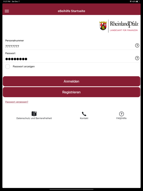 eBeihilfe - RLP - App image #1