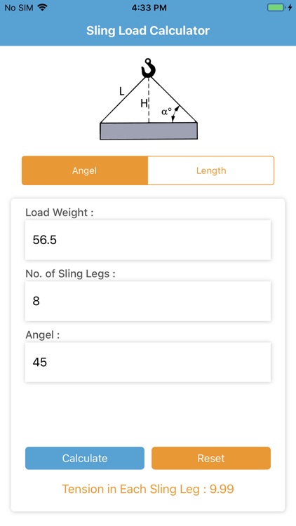 Sling Load Calculator 2019 screenshot-3