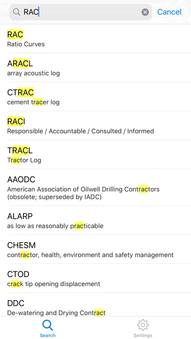 ETM Oilfield Abbreviations screenshot 3
