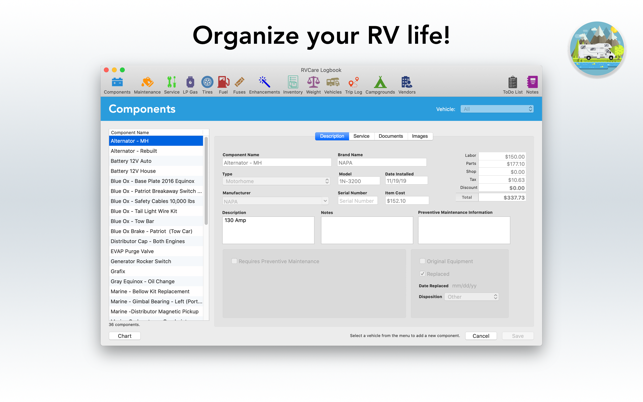 RVCare Logbook