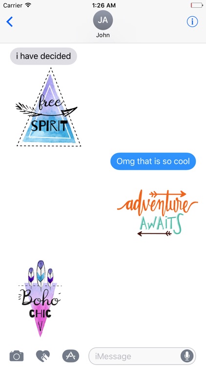 Animated BOHO Quotes Stickers