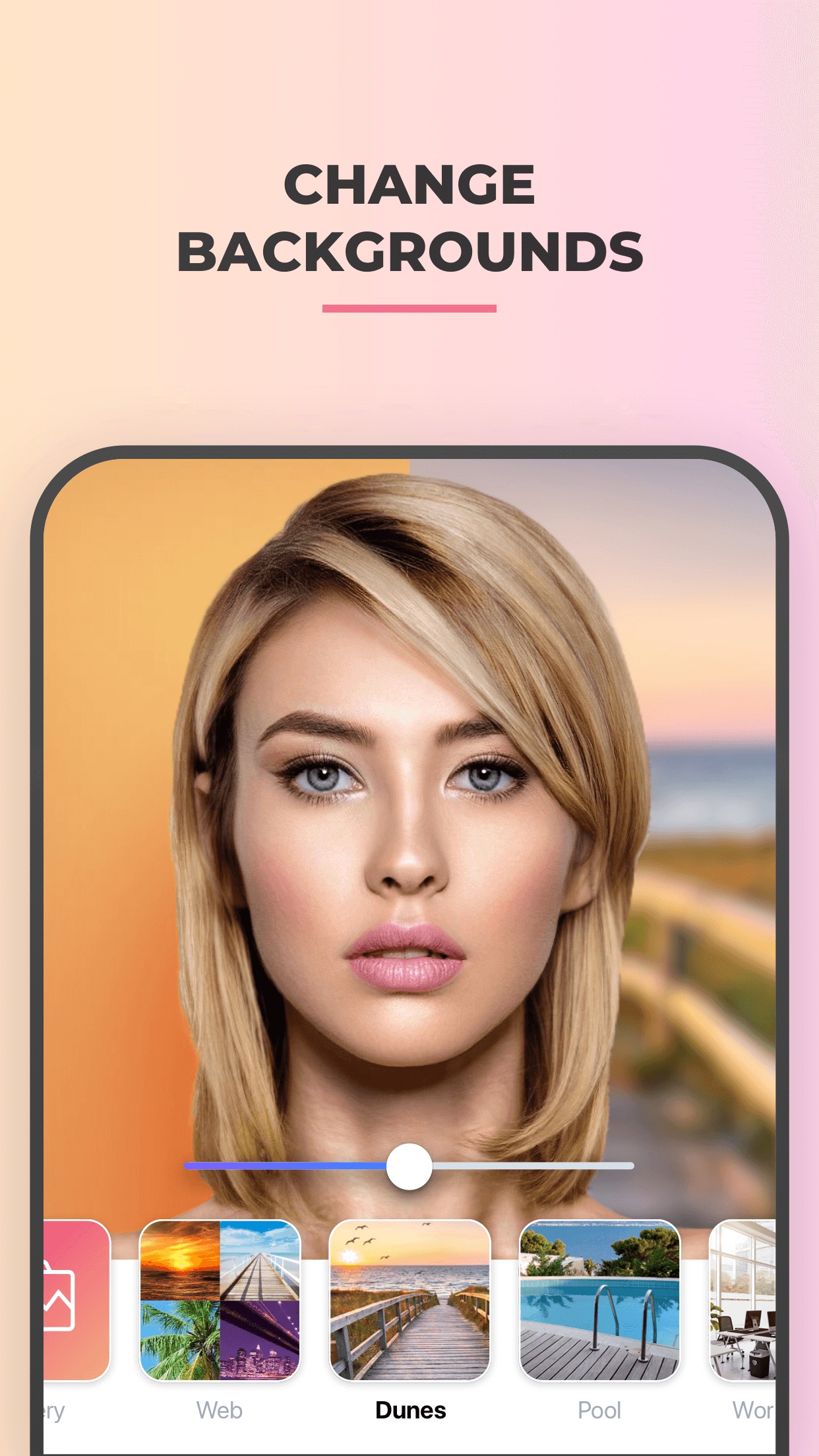Screenshot do app FaceApp - Editor Facial com IA