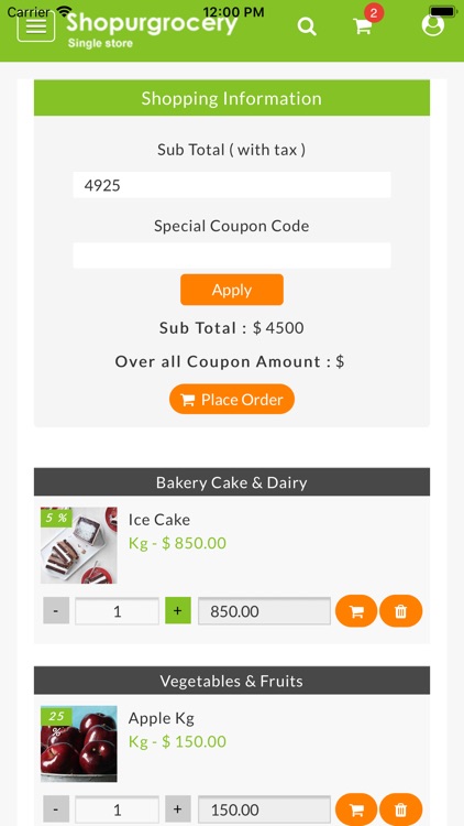 SingleVendor ShopUrGrocery screenshot-3