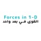 تطبيق Forces in 1-d هو تطبيق يشتمل على مجموعة من الصور والرسوم المتحركة والمؤثرات الحركية ونص مكتوب تم تنسيق هذه الوسائط بطريقة منظمة ومتسلسلة مما يسهل على الطالب فهم المفاهيم الفيزيائية والمادة العلمية 