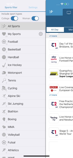 Live Sport TV Listing Guide(圖2)-速報App