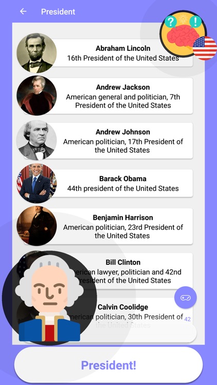 USAPresidents Quiz Game 2019