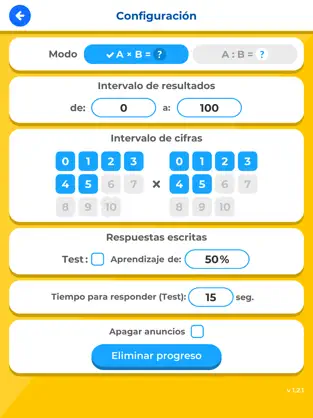 Captura 6 Tabla de Multiplicar IQ iphone