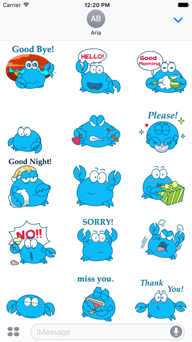 Animated Blue Crab Stickers screenshot 2