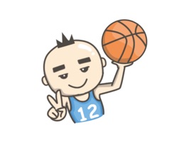 Basket boy sticker