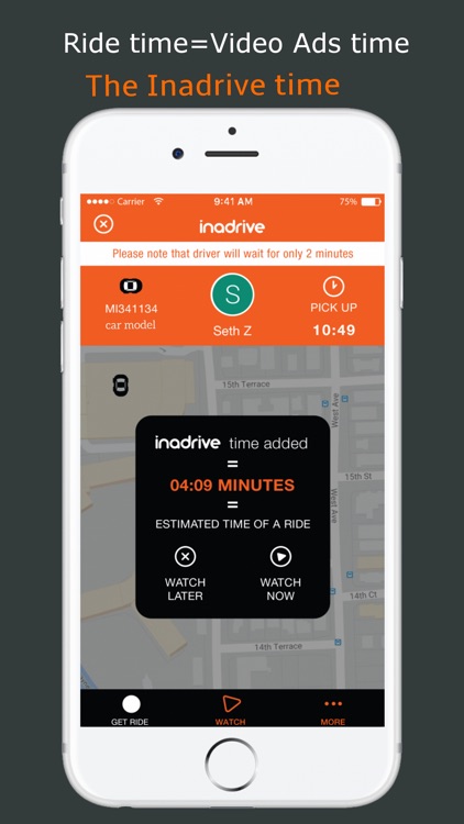 InADrive: Ride 'n' watch app