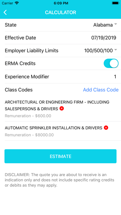 How to cancel & delete Workers' Compensation Rater from iphone & ipad 2