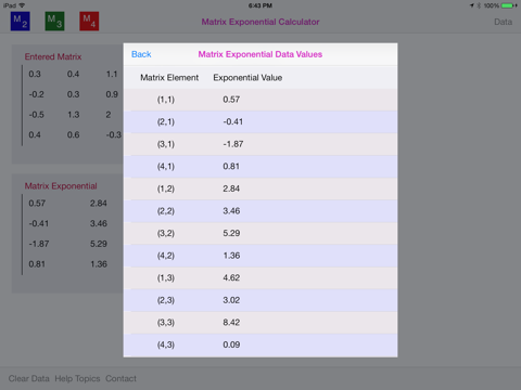 Matrix Exponential Calculator screenshot 2