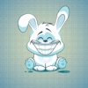 Sticker Me: Funny White Bunny