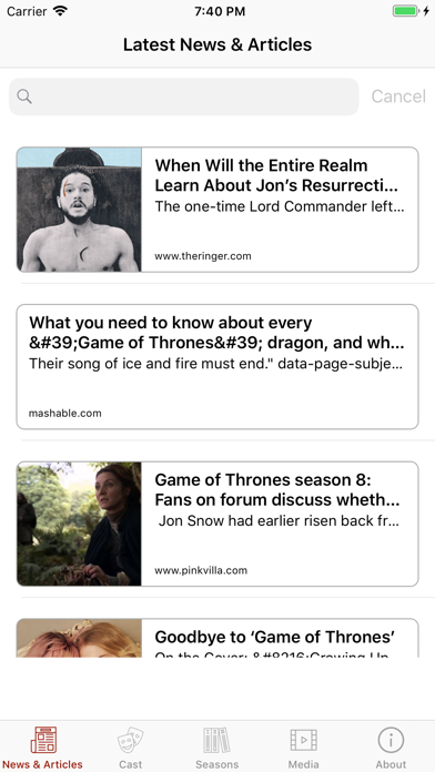 How to cancel & delete News for Game of Thrones Daily from iphone & ipad 1