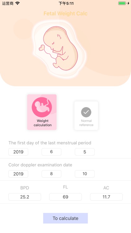 Fetal Weight Calc