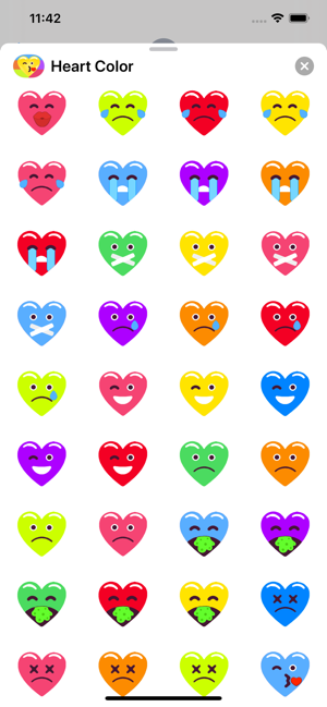 Heart Face Multicolor Stickers(圖6)-速報App