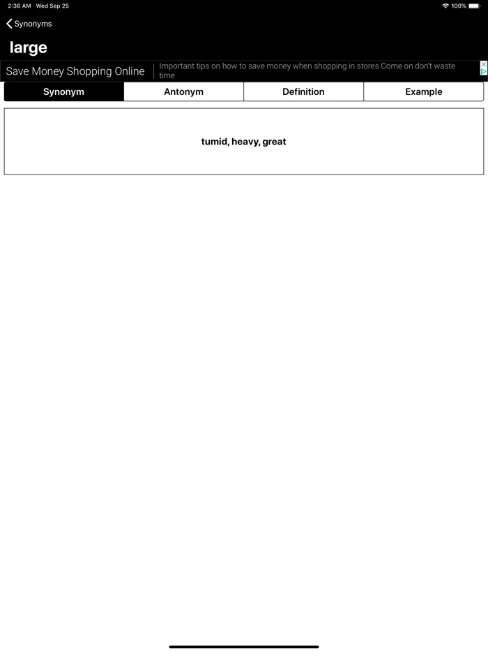 English synonyms antonyms