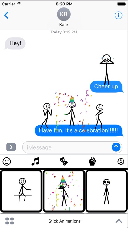 Stickmoji Stickers Animations screenshot-0