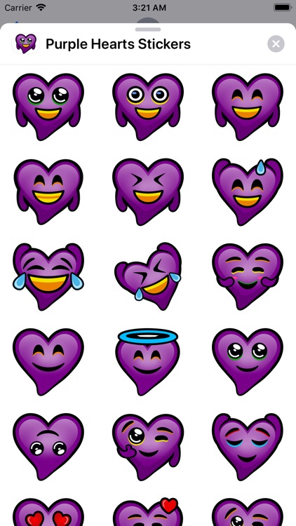 Purple Hearts stickers