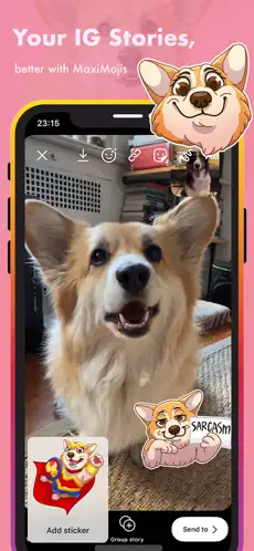 Resim 3 MaxiMojis - Corgi dog stickers iphone