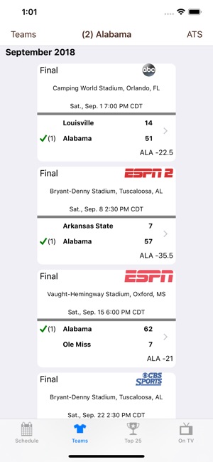 College FB Scores & Schedules(圖2)-速報App