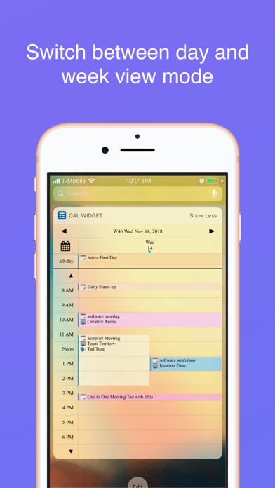 Week Cal Widget for iOS calendar Screenshot 2